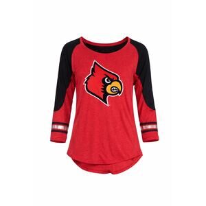 Louisville Cardinals Threads 3/4 Sleeve Raglan Top Adult Small